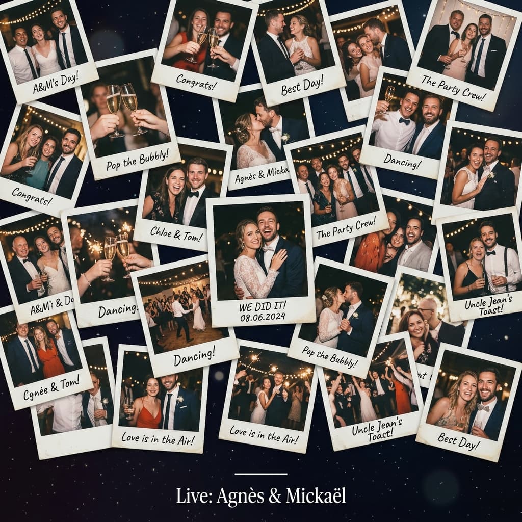 Style d'affichage Polaroid en direct