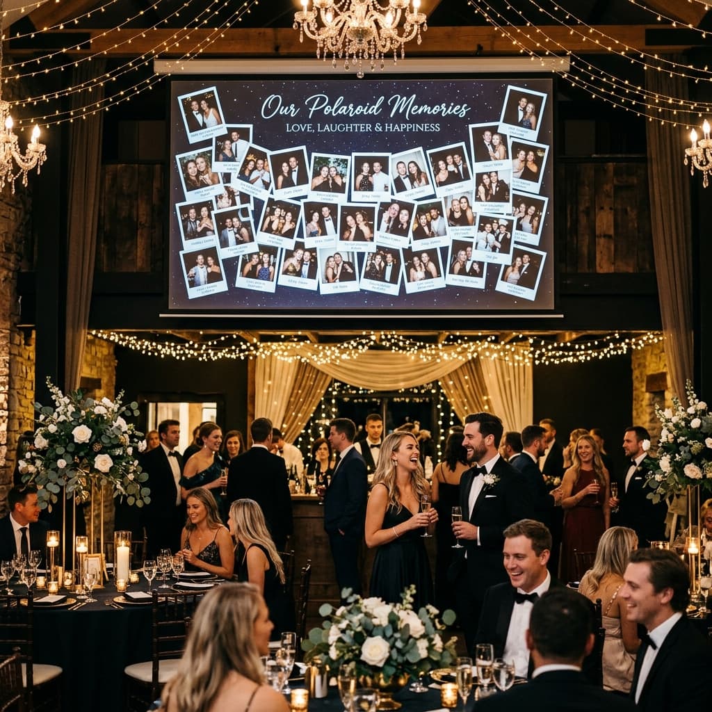 Fictional wedding polaroid